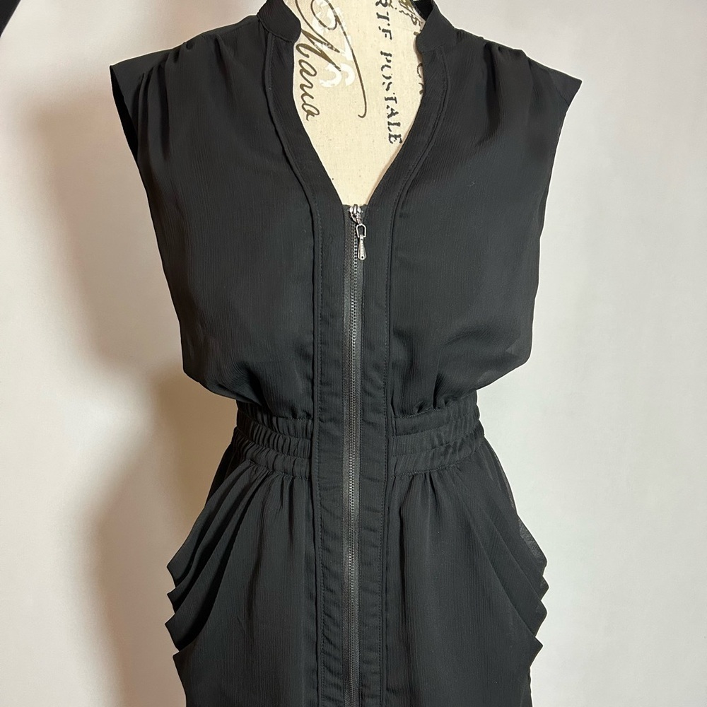 Guess Black Zip Dress Small.